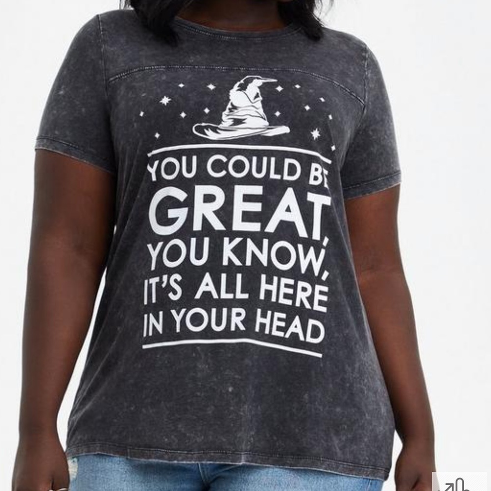 Torrid Harry Potter Sorting Hat Mineral Wash Top Size 3